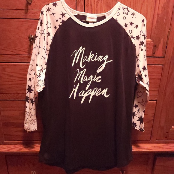 Lularoe 3/4 Sleeve Make Magic Happen Shirt XL - Picture 1 of 4